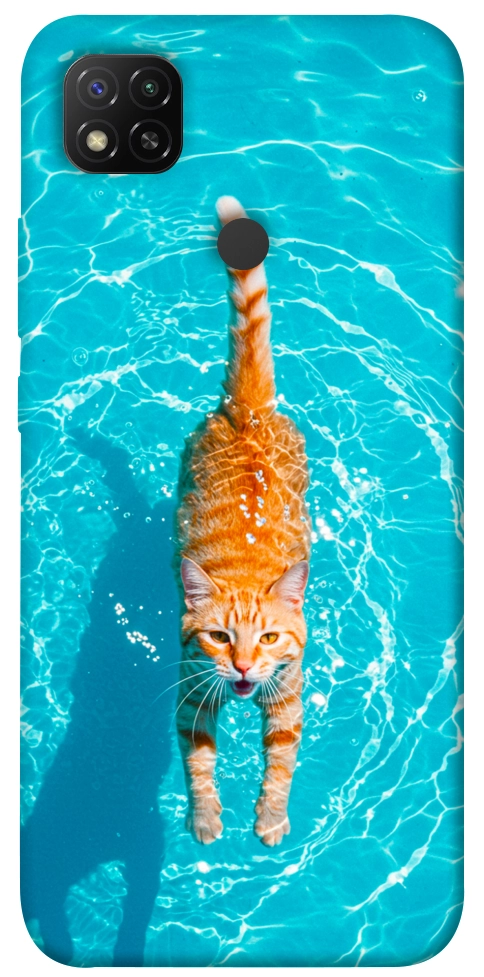 Чехол Cat swimming для Xiaomi Redmi 9C