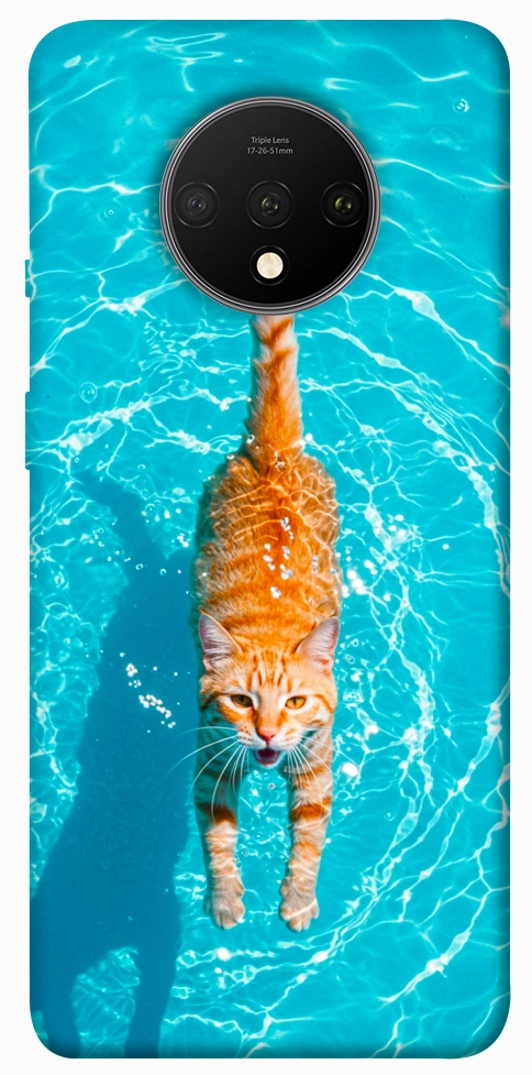 Чехол Cat swimming для OnePlus 7T