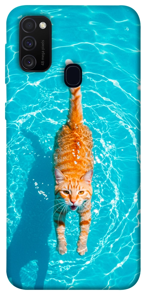 Чехол Cat swimming для Galaxy M30s