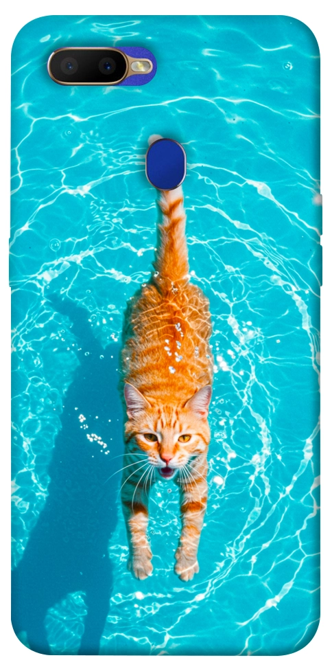 Чехол Cat swimming для Oppo A5s