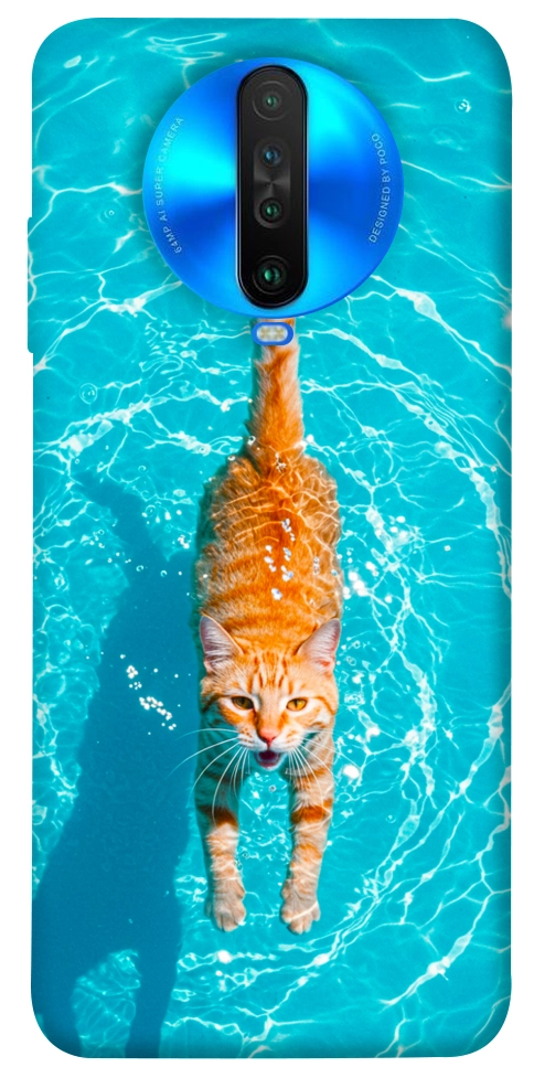 Чехол Cat swimming для Xiaomi Poco X2