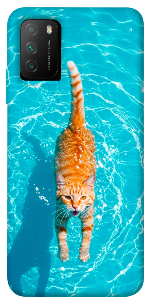 Чехол Cat swimming для Xiaomi Poco M3