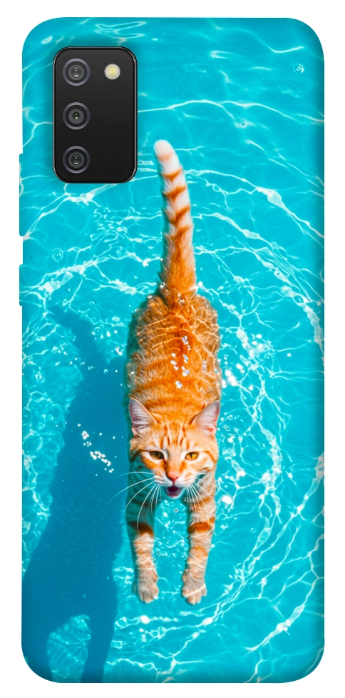 Чехол Cat swimming для Galaxy A02s