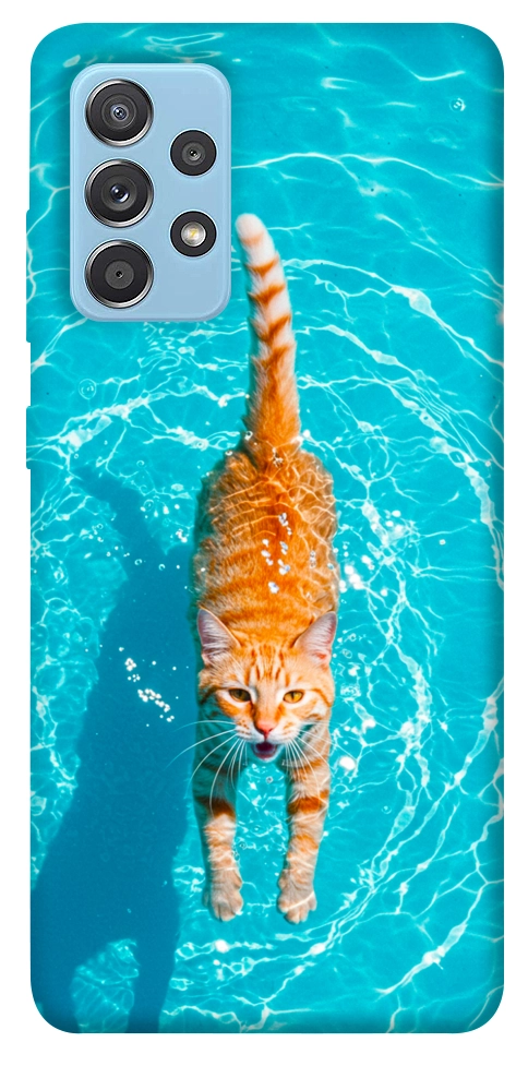 Чехол Cat swimming для Galaxy A52