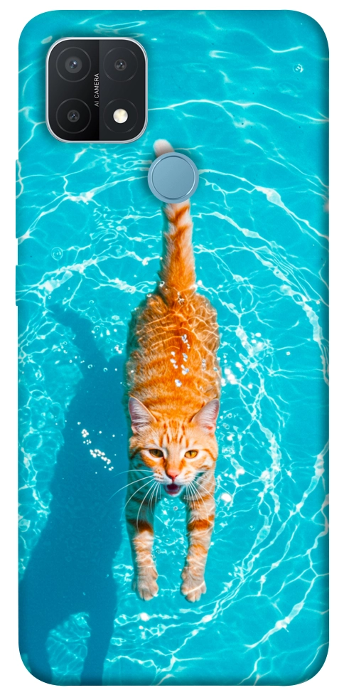 Чехол Cat swimming для Oppo A15