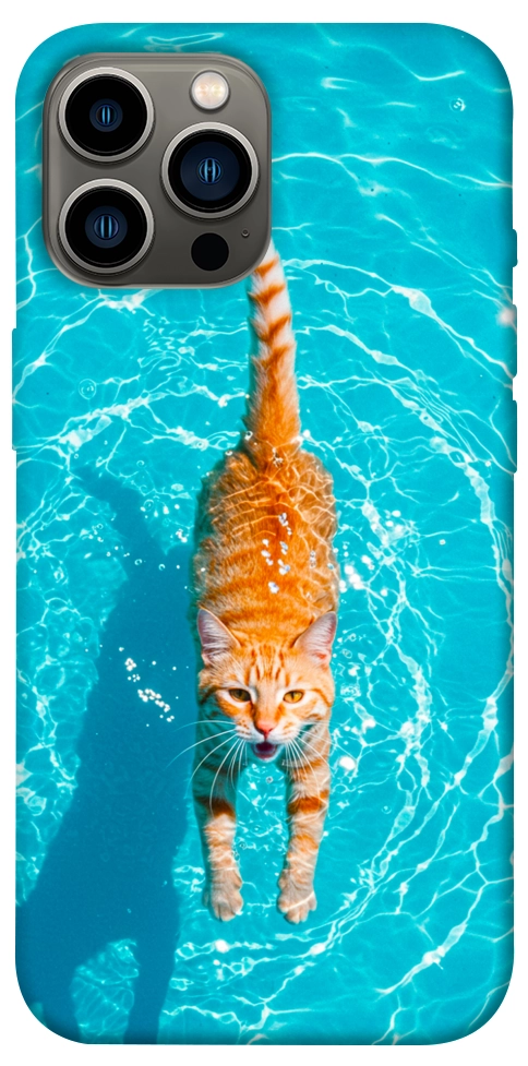 Чехол Cat swimming для iPhone 13 Pro Max