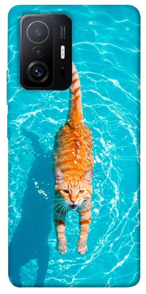 Чехол Cat swimming для Xiaomi 11T