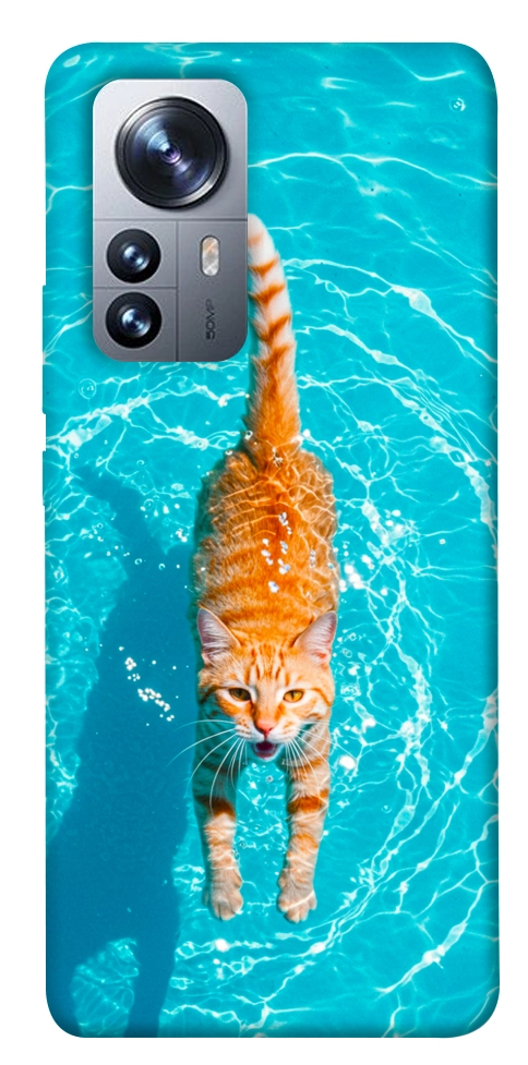 Чехол Cat swimming для Xiaomi 12