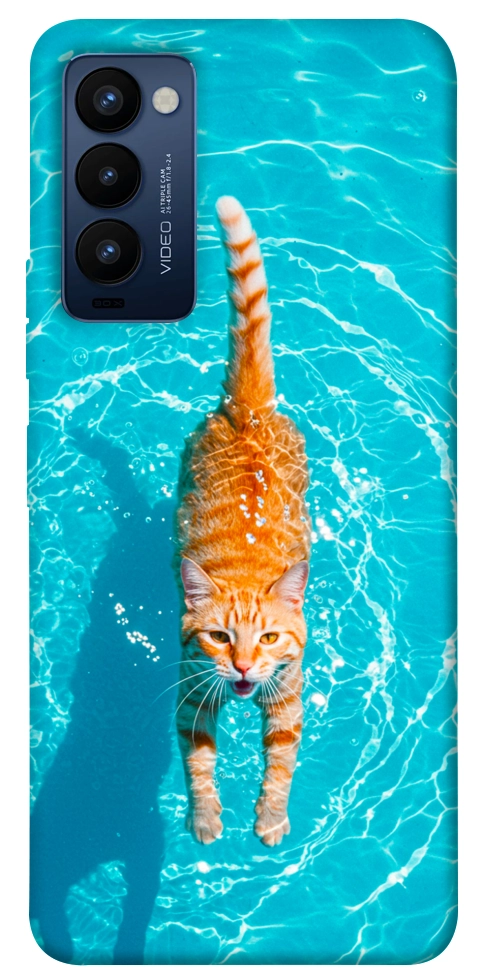 Чехол Cat swimming для TECNO Camon 18