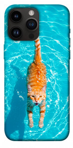 Чехол Cat swimming для iPhone 14 Pro Max