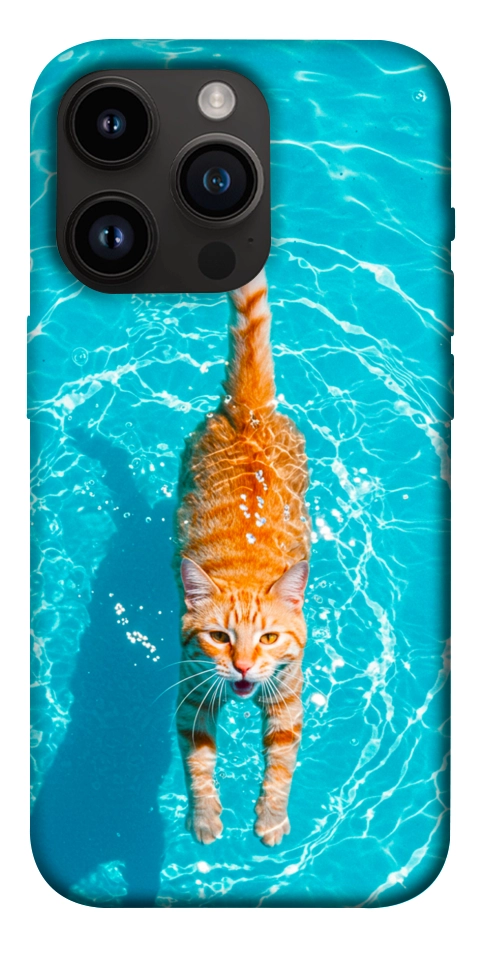 Чехол Cat swimming для iPhone 14 Pro