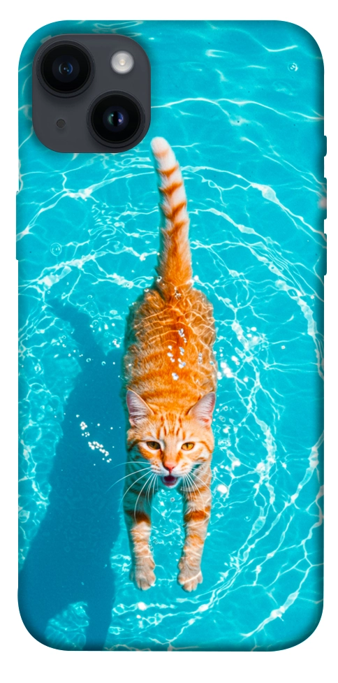 Чехол Cat swimming для iPhone 14 Plus