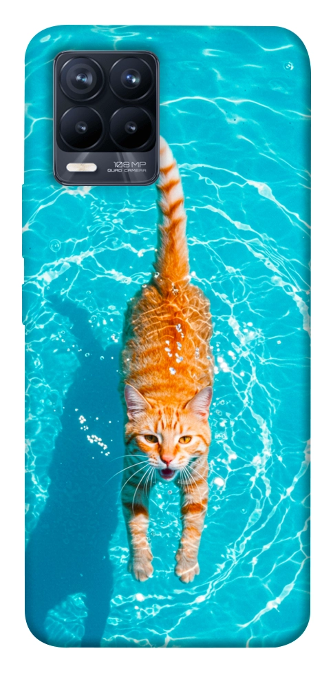 Чехол Cat swimming для Realme 8