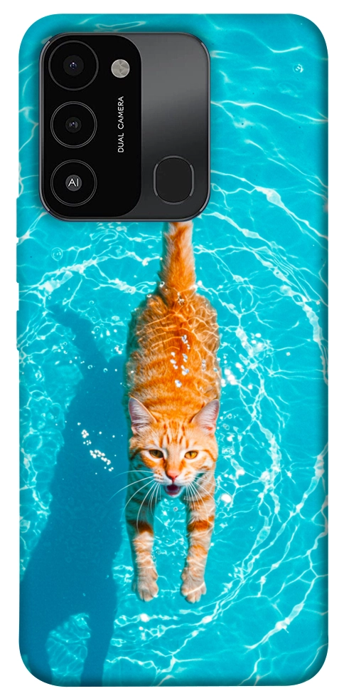 Чехол Cat swimming для TECNO Spark Go 2022 (KG5m)