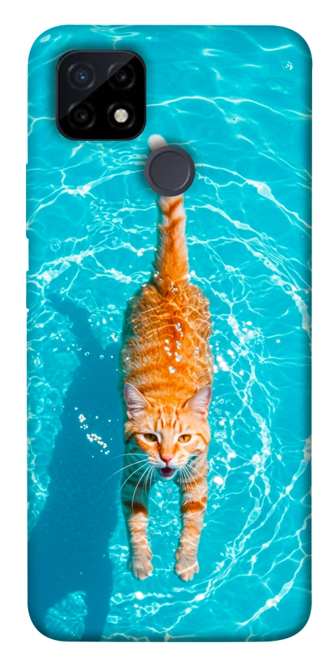 Чехол Cat swimming для Realme C25Y