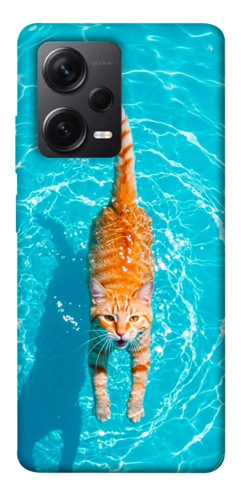 Чехол Cat swimming для Xiaomi Redmi Note 12 Pro+