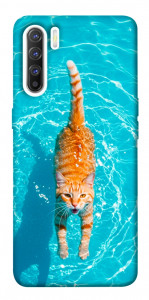 Чехол Cat swimming для Oppo Reno 3