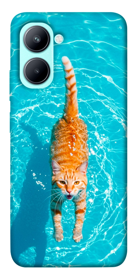 Чехол Cat swimming для Realme C33