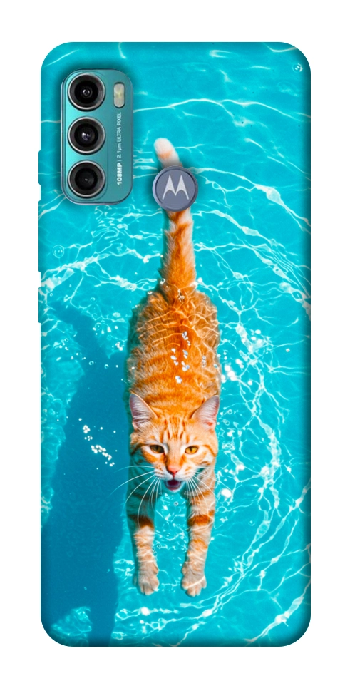 Чехол Cat swimming для Motorola Moto G60