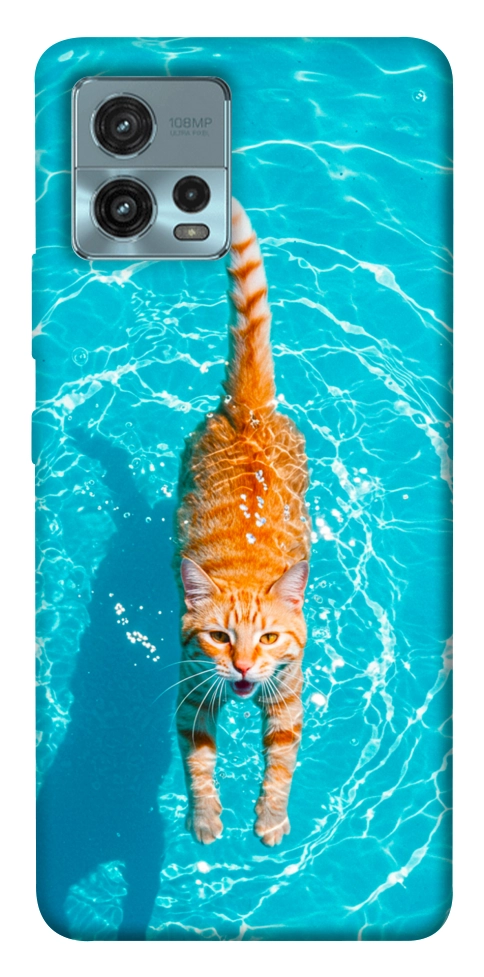 Чехол Cat swimming для Motorola Moto G72