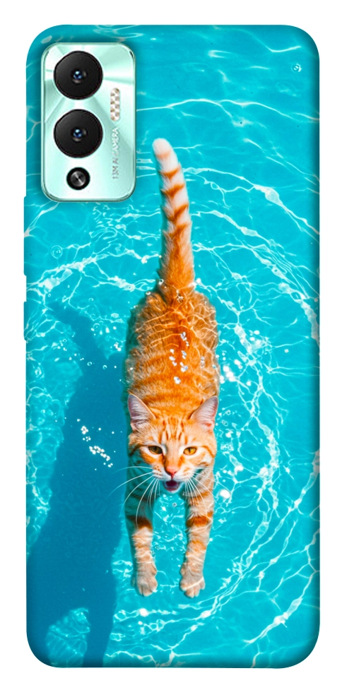 Чехол Cat swimming для Infinix Hot 12 Play