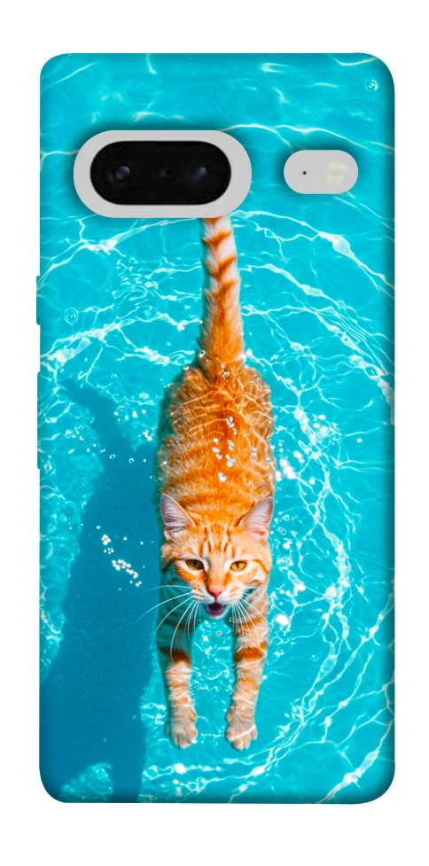 Чехол Cat swimming для Google Pixel 7