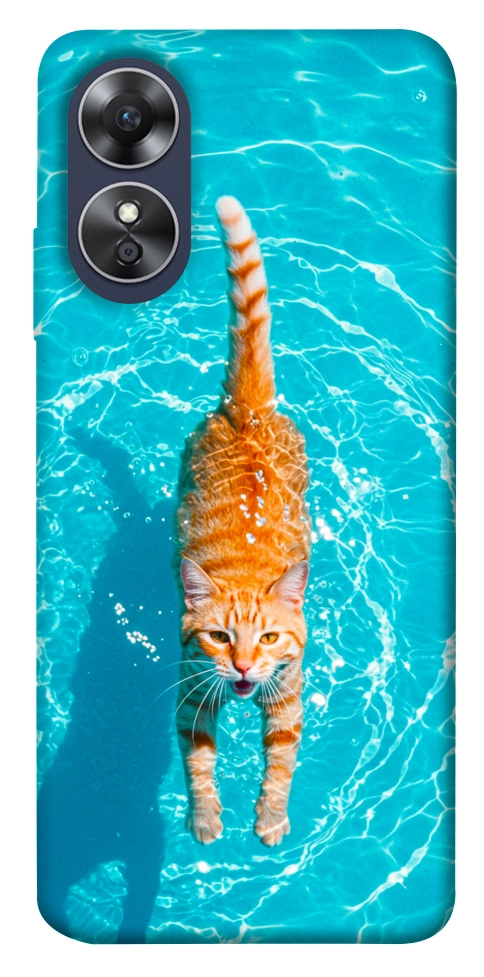 Чехол Cat swimming для Oppo A17