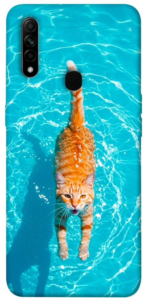 Чехол Cat swimming для Oppo A8