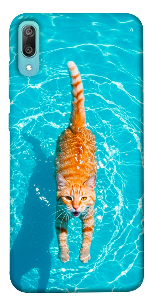 Чехол Cat swimming для Huawei Y6 Pro (2019)