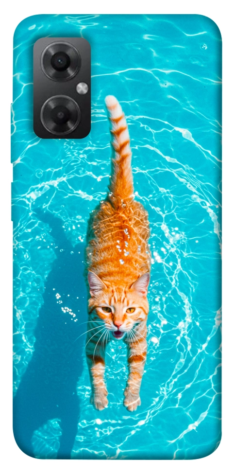 Чехол Cat swimming для Xiaomi Redmi Note 11R