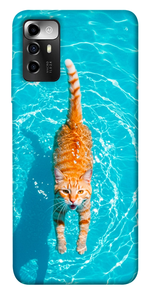 Чехол Cat swimming для ZTE Blade A72