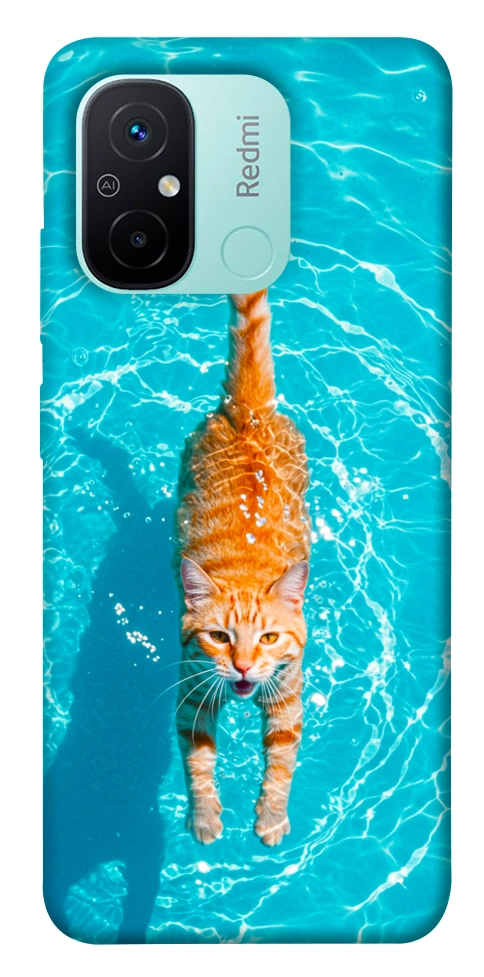 Чехол Cat swimming для Xiaomi Redmi 12C