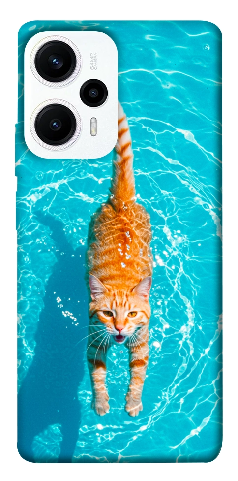 Чехол Cat swimming для Xiaomi Poco F5