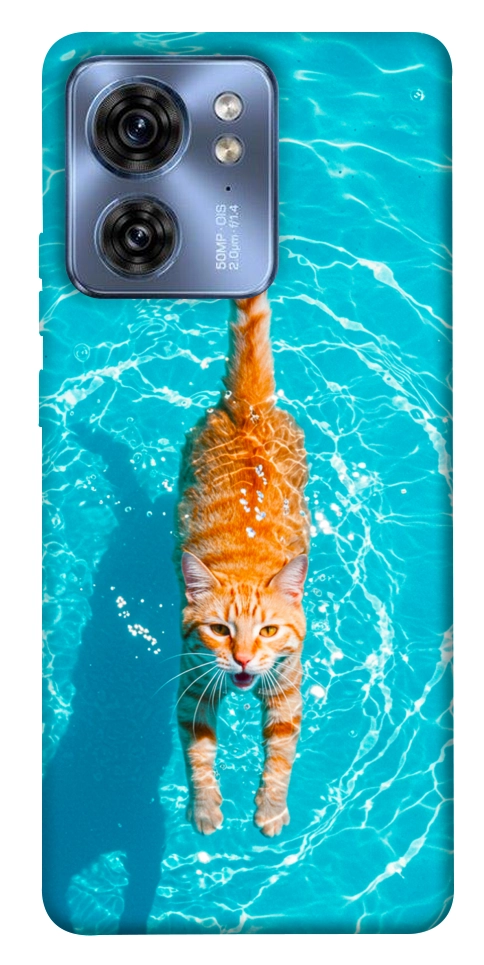 Чехол Cat swimming для Motorola Edge 40