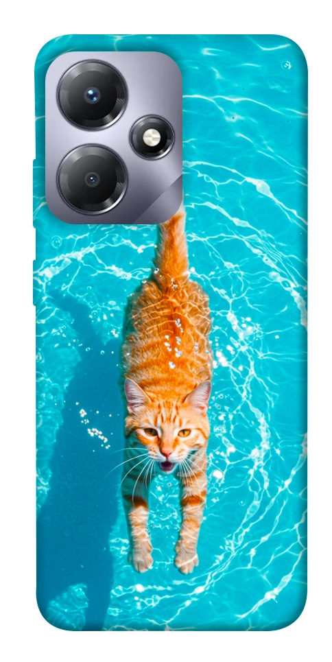 Чехол Cat swimming для Infinix Hot 30i