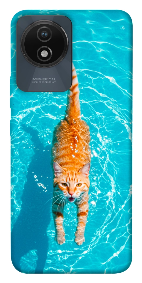 Чехол Cat swimming для Vivo Y02