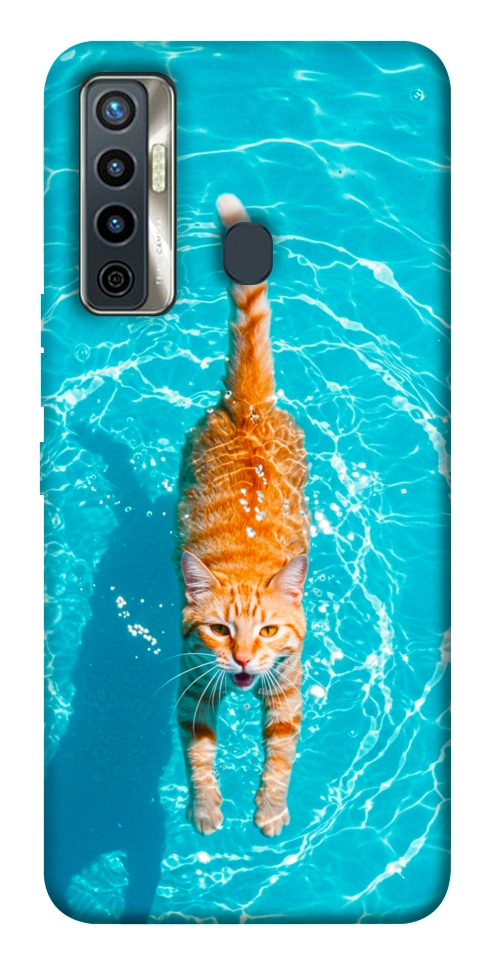 Чехол Cat swimming для TECNO Camon 17