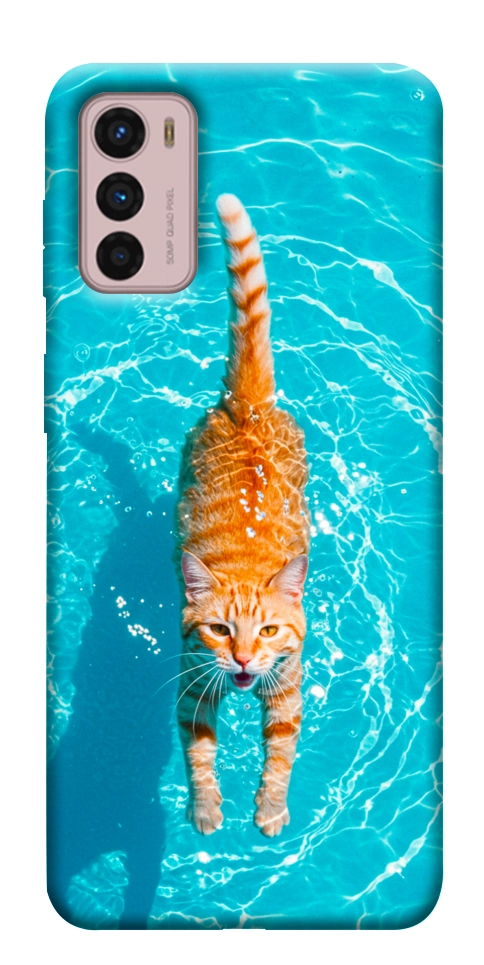 Чехол Cat swimming для Motorola Moto G42