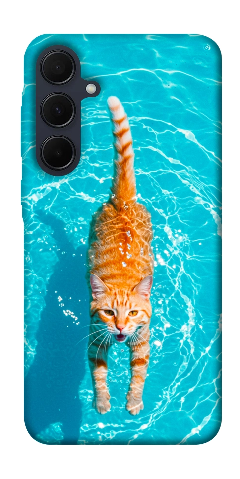 Чехол Cat swimming для Galaxy A55