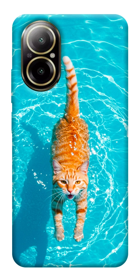 Чехол Cat swimming для Realme C67 4G