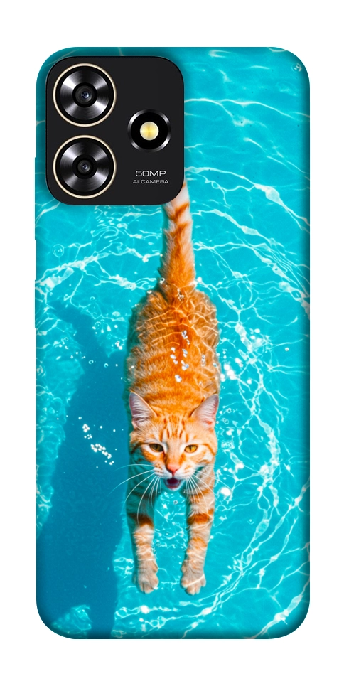 Чехол Cat swimming для ZTE Blade A73 4G