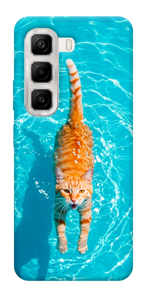 Чехол Cat swimming для Infinix Hot 50 4G