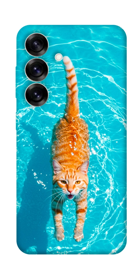 Чехол Cat swimming для Galaxy S25