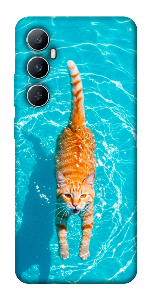 Чехол Cat swimming для Realme C65 4G