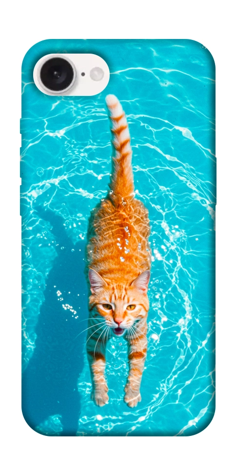 Чехол Cat swimming для iPhone 16e