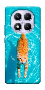 Чехол Cat swimming для Xiaomi Redmi Note 14 Pro 4G