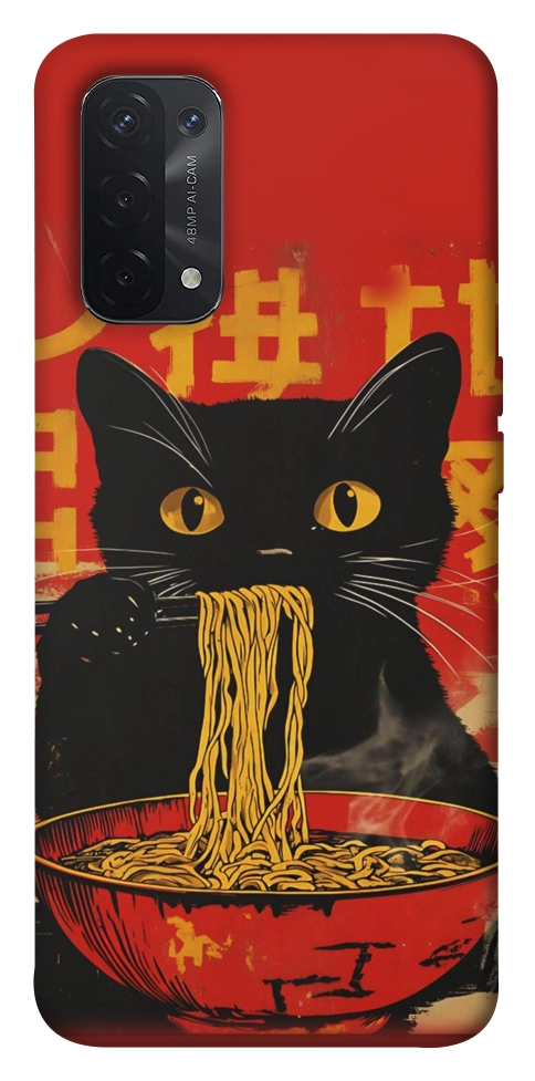 Чехол Cat noodles для Oppo A74 5G