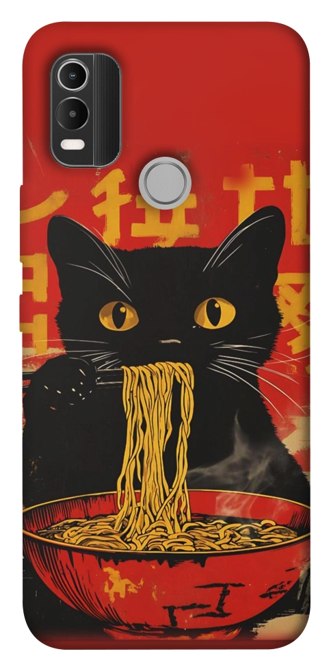 Чехол Cat noodles для Nokia C21 Plus