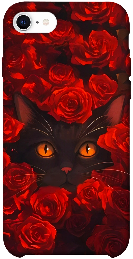 Чехол Rose cat для iPhone SE (2020)