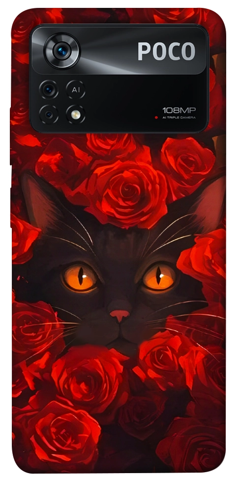 Чехол Rose cat для Xiaomi Poco X4 Pro